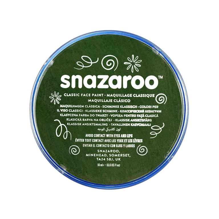 Snazaroo Classic Face Paint, 18ml, Dark Green - Walmart.com