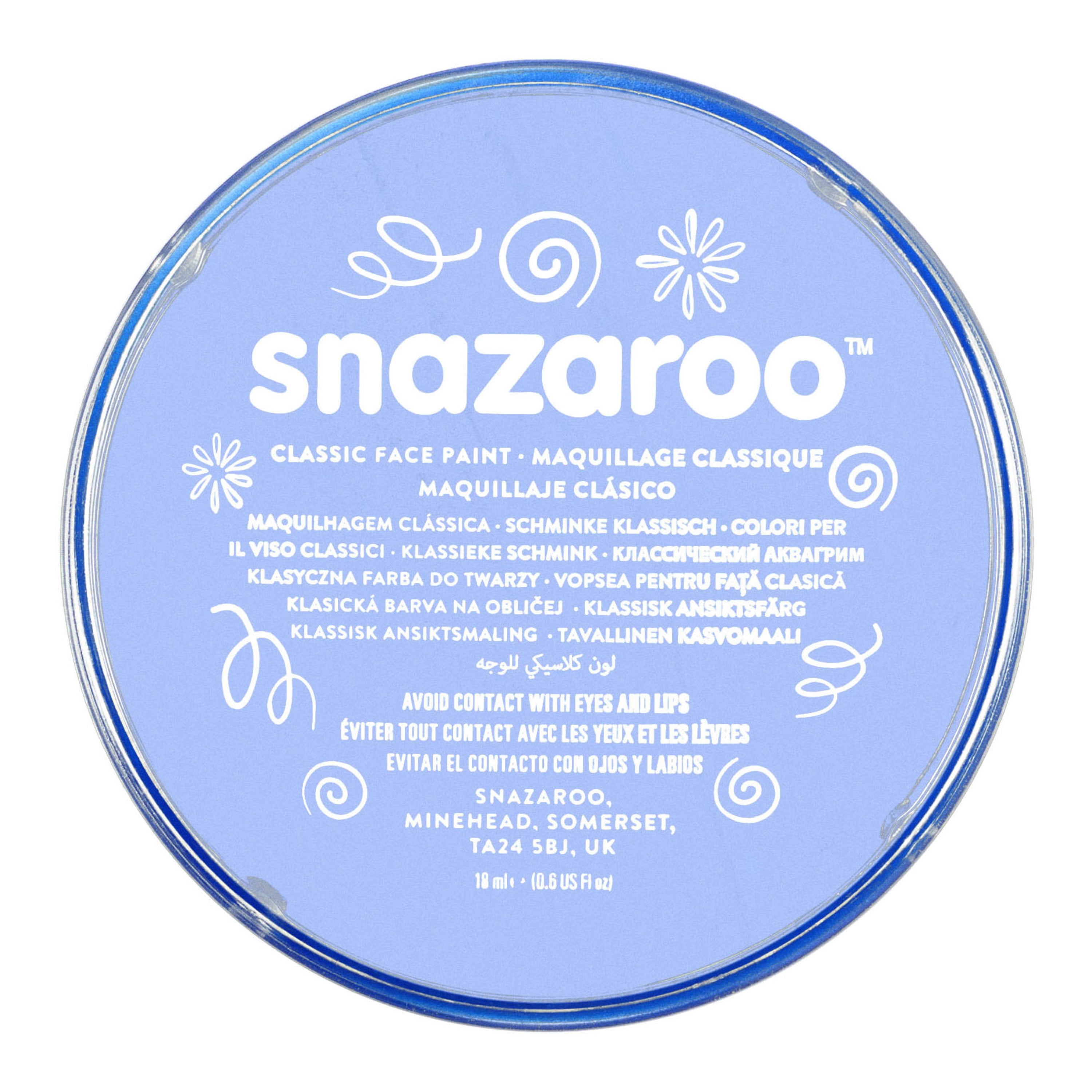 Snazaroo 18ml PALE BLUE FACE PAINT Fancy Dress Party Stage MakeUp