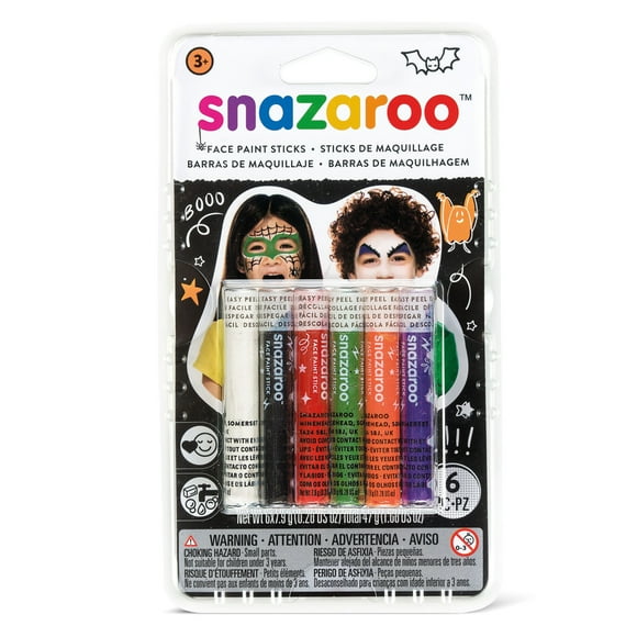 Snazaroo Face Painting Stick Set 6-Colors, Halloween
