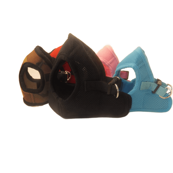 Snazzi Pet No Pull Adjustable Mesh Step in Dog Cat Harness Teacups XSmall Med 2-20 lb XS-XL BLK XL
