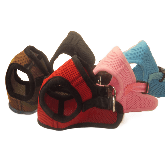 Snazzi Pet No Pull Adjustable Mesh Step in Dog Cat Harness Teacups XSmall Med 2-20 lb XS-XL Red XS