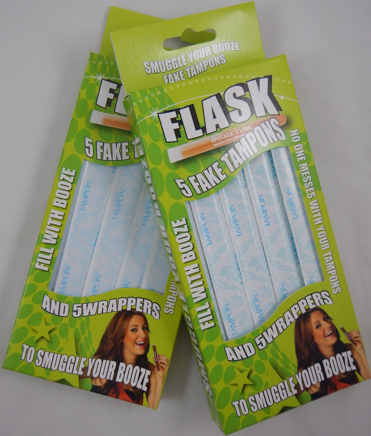 Sneak Alcohol with 5 Tampon Flasks and Sleeves - Bonus 2 Pack! - Walmart.com