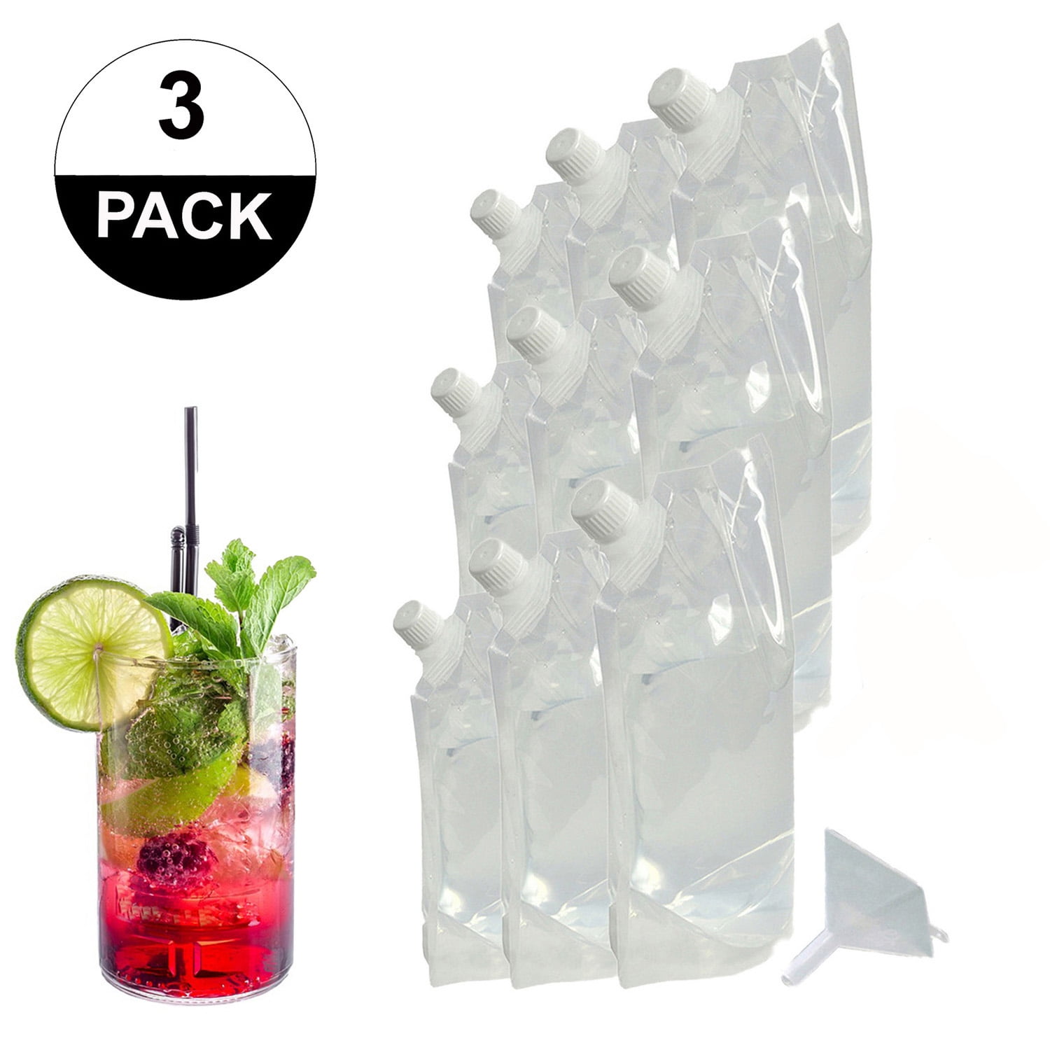 20pcs Plastic Drinking Flasks for Liquor Straight Nozzle Concealable A –  SHANULKA Home Decor