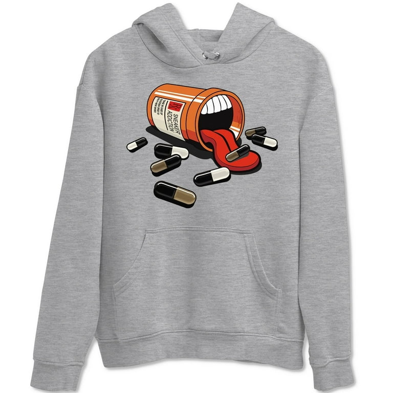 Sneaker Addiction Hoodie Jordan 1 Dark Mocha Sneaker Matching Outfit AJ1 Top Heather Grey Small