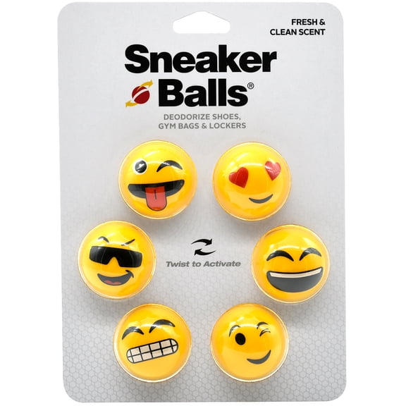 Sneaker Balls 6-Pack Emoji Shoe Freshener