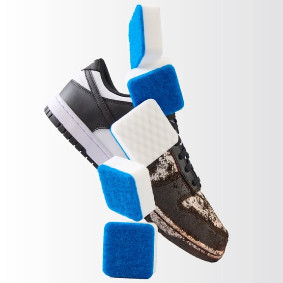 Kicks & Co Sneaker Cleaner Shoe Cleaner for Sneakers Dual Textured Cleaning Sponge Set, 10 pack