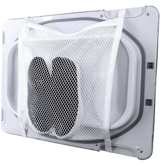 Sneaker Dryer Bag,Dryer Door Shoe Net with Elastic Straps,Sneaker Laundry Bag for Shoes,White,15.5 Inch x 15.5 Inch,1 Pack