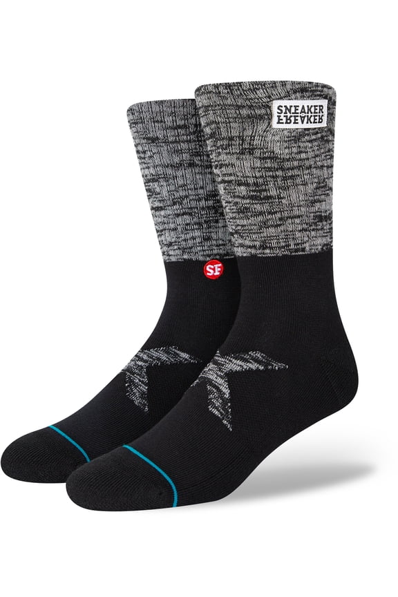 Sneaker Freaker Freaker Patch Crew Socks [Black]