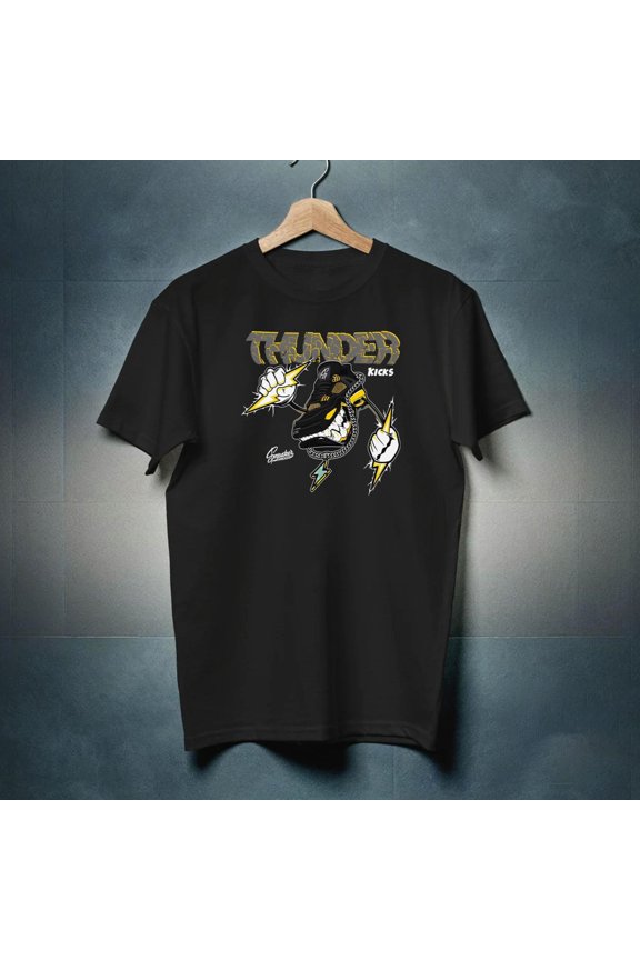 Sneaker Match T-shirt, Fly Kicks Graphic Tee, Yellow Shoes Shirt