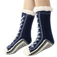 thumbnail image 1 of Sneaker Pattern Fuzzy Slipper Socks for Women Thermal Fleece Lined Home Socks Warm Fuzzy Socks for Winter Party Hosiery, 1 of 8