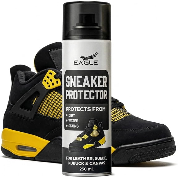 Sneaker Protector Spray Waterproof & Stain Repellent Shoe Protection Spray for Suede, Canvas, Leather & Mesh, Invisible Sneaker Spray Protector for Tennis Shoes, Water & Dirt Repellent, 250mL