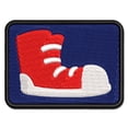 thumbnail image 1 of Sneaker Shoe High Top Laces Applique Multi-Color Embroidered Hook & Loop Patch - 3 Inch Medium, 1 of 5