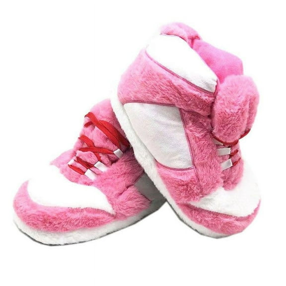 Sneaker Slippers in Pink Valentine Look One Size Fits Most - comfy adult slipper for men and women