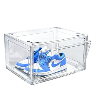 Attelite XX-Large Clear Stackable Plastic Storage Bins, 1 Pack Boot Shoe  Box Organizers with an Adjustable Divider, Big Display Storage Box with  Lids