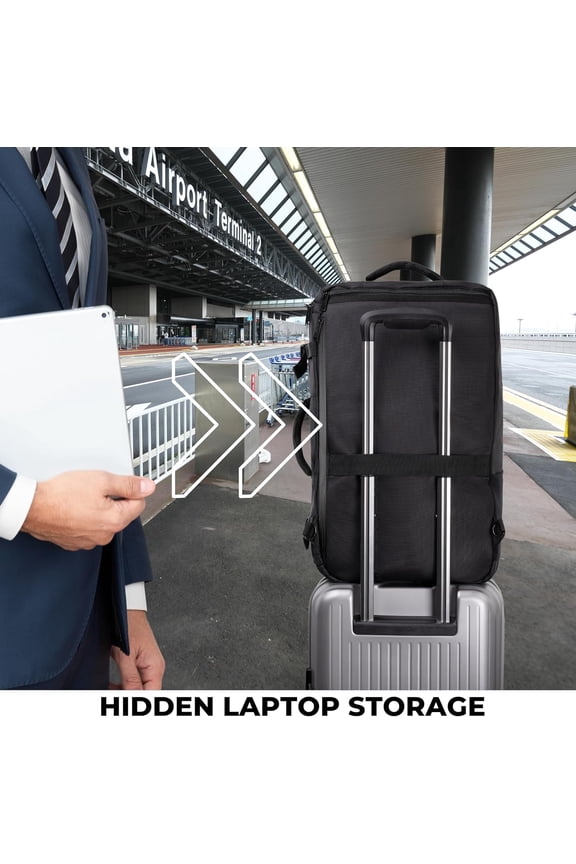 SneakerBox - Premium Sneaker Travel Duffel Bag/Backpack - For Shoes, Clothes, and Gym (Black)