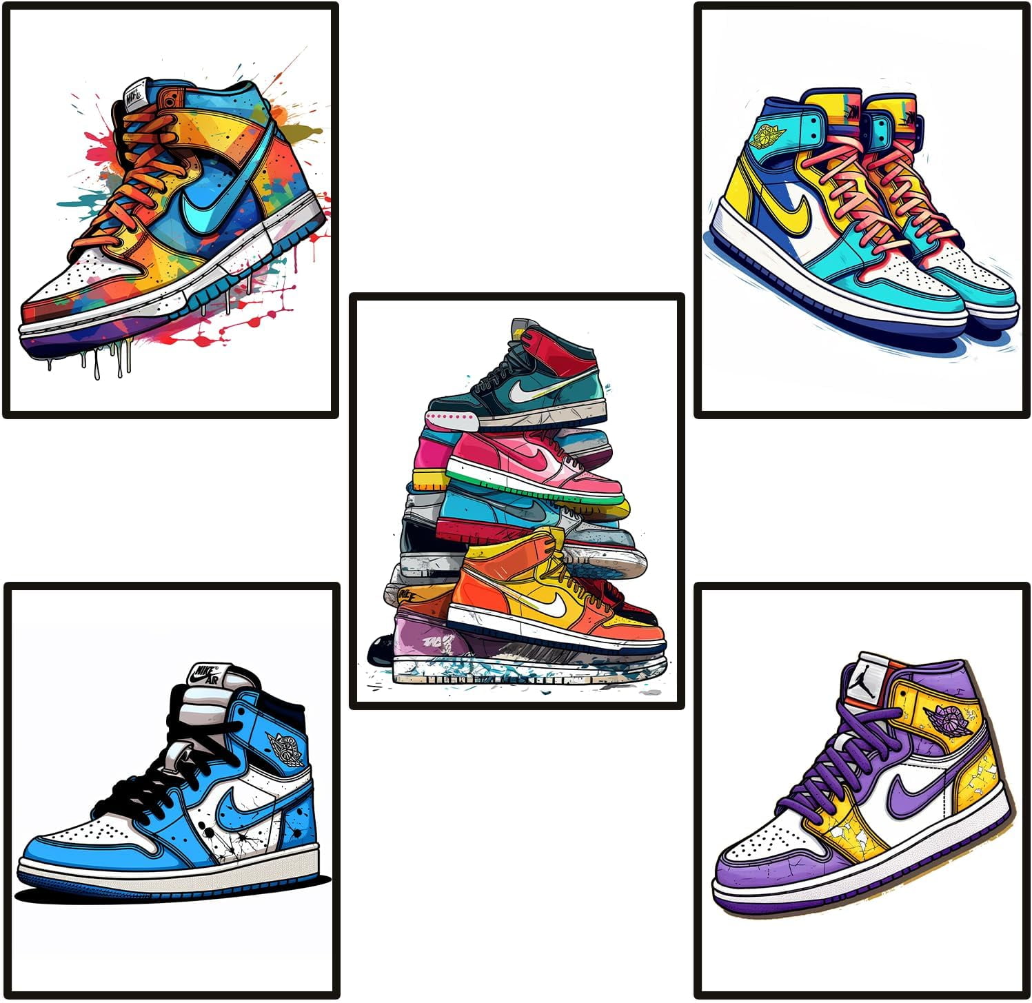Sneakers Canvas Poster Hypebead Room Decor Unframed Set Of 5 8 X 10 sneakers-canvas-poster-hypebead-room-decor-unframed-set-of-5-8-x-10