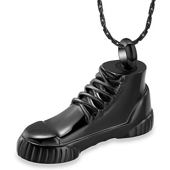 Sneakers Design Cremation Jewelry Keepsake Stainless Steel Urn Pendant Memorial Urn Necklace for Ashes