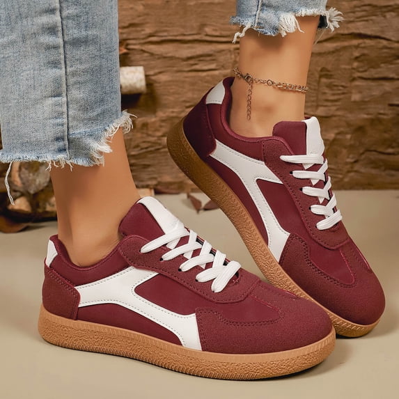 Sneakers For Women Business Casual Tennis Shoes Comfortable Lace Up Slip Women's Fashion Sneakers