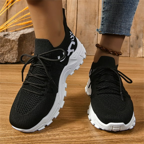 Sneakers For Women Clearance Sale Slip On Walking Tennis Running Shoes Breathable Upper Gym Workout Fashion Sneakers