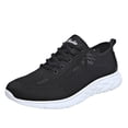 thumbnail image 1 of Sneakers for Men Breathable La𝖼e Up Sneakers with Hollow Out Knit Mesh Upper Fashion Lightweight Running Shoes Comfortable Cushion Trainers Shoes for Summer and Autumn, 1 of 9