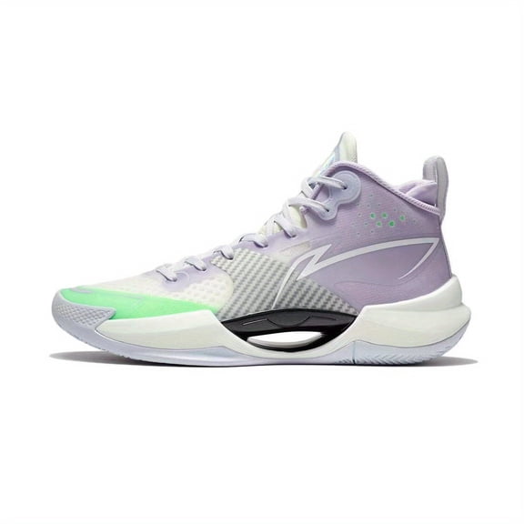 [Sneakers] Men'S Basketball Shoes Featuring a Pink And Blue Contrasting Color Scheme, Designed with a High-Top And Thick Sole. They Have a Lace-Up Style, Providing Stable Grip for Sports