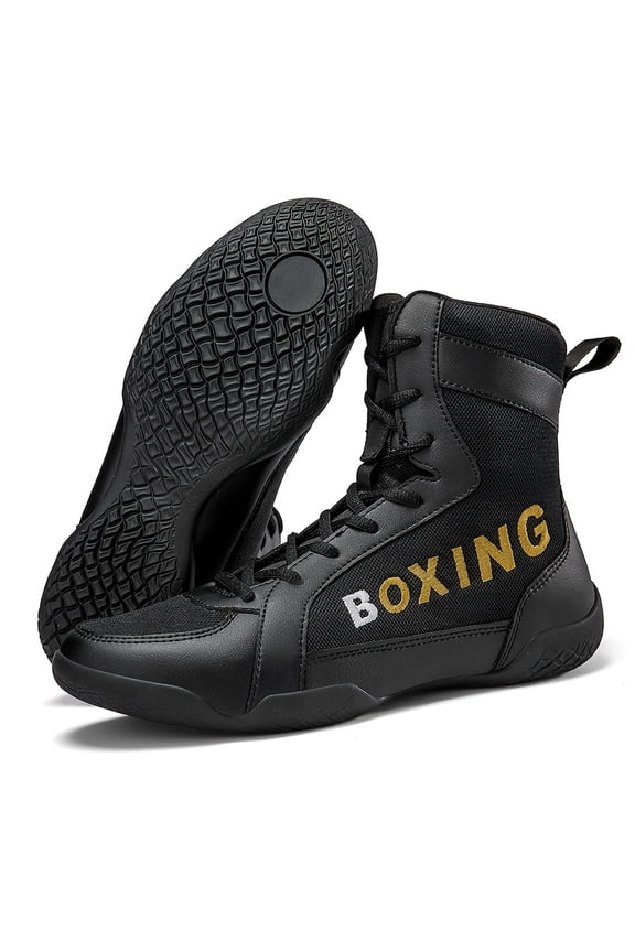 [Sneakers] Men'S Sports Anti-Slip Boxing Shoes, Breathable Fighting Wrestling Shoes, Anti-Slip Rubber Sole, Casual Comfortable Gym Training Shoes