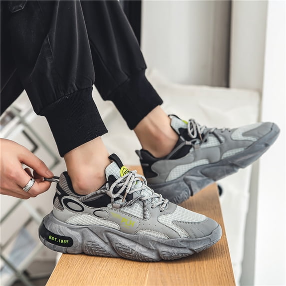 Sneakers, Men's Low-top Skateboarding Shoes with PU Upper and PVC Sole Featuring a Non-slip Tread Pattern. Suitable for All Seasons, This Urban Street Style Shoe Features a Cushioned Insole and Lace