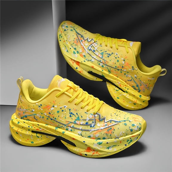 Sneakers, Men's Running Shoes for Outdoor Road Marathon, Fitness Gym, Male Shoes for Cross-country Hiking, Mountaineering, Sports Shoes with Thick Soles, Lowtop Lace-up, for Teenagers