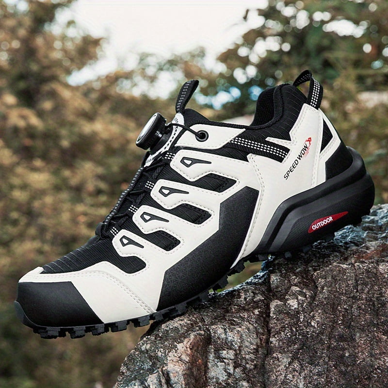 [Sneakers] Outdoor Hiking Men'S Shoes, Cross-Country Mountain Breathable Low-Top Hiking Shoes, Rotating Button, Non-Slip, Shock-Absorbing Sports Casual Shoes