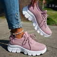 thumbnail image 1 of Sneakers Walking Shoes for Womens Non Slip Lightweight Running Shoes Breathable Knit Mesh Lace Up Casual Sneakers for Athletic Sports Gym Everyday Comfort and Style, 1 of 8