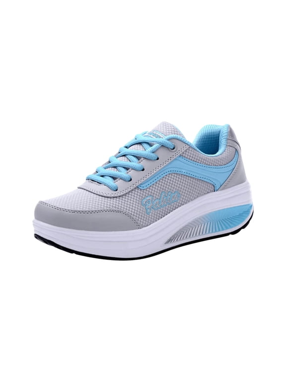 Sneakers for Women Non Slip Lightweight Air Cushion Work Trainer Sneakers Outdoor Safety Platform Shoes Road Running Shoes Casual Mesh Breathable Women's Sports Walking Athletic Shoes