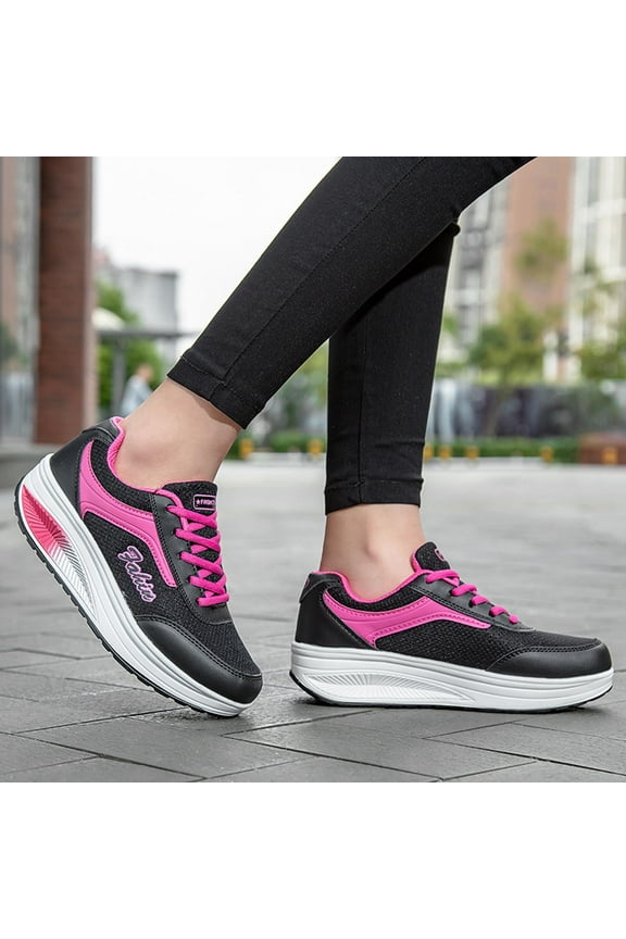 Sneakers for Women Non Slip Lightweight Work Trainer Sneakers Outdoor Shoes Road Running Shoes Casual Mesh Breathable Women's Sports Walking Athletic Shoes