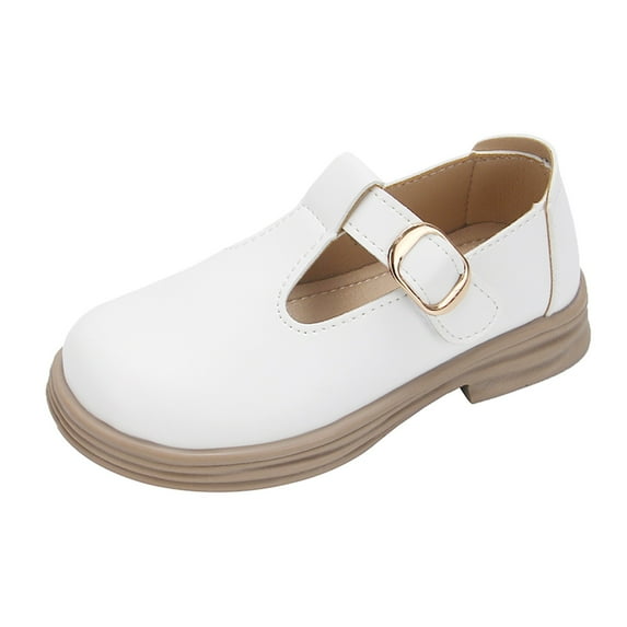 Sneakers for Girls Sizes 5.5-6 Years Chunky Heel Platform Fashion Casual Sandals Princess Durable Comfortable Breathable Trendy White Kids Shoes