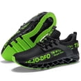 thumbnail image 1 of Sneakers for Men Slip on Fashion Sport Running Tennis Athletic Walking Shoes Gym Runner Trail Shoes Black Green Size 9, 1 of 13