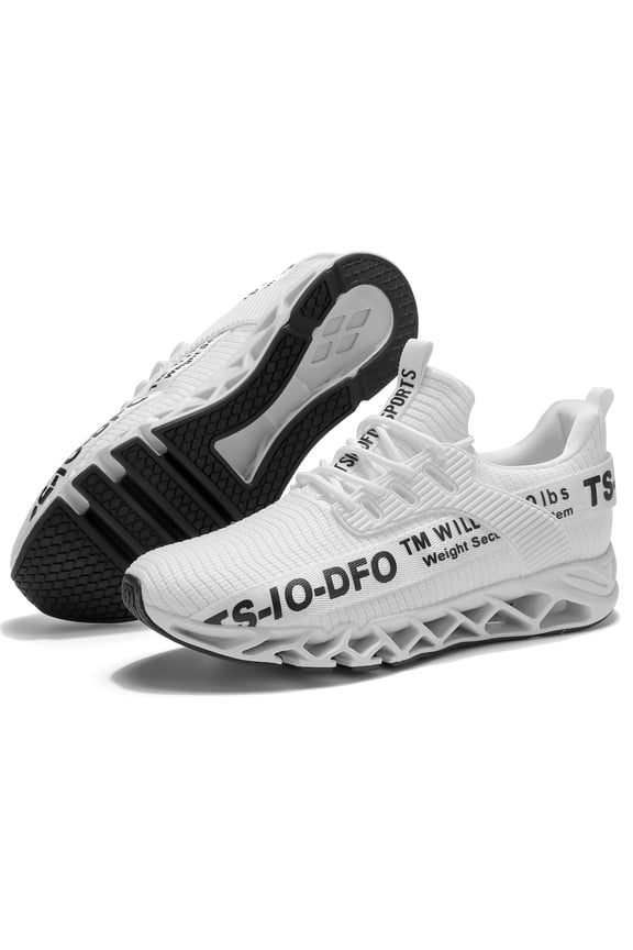 Sneakers for Men Slip on Fashion Sport Running Tennis Athletic Walking Shoes Gym Runner Trail Shoes White Size 13