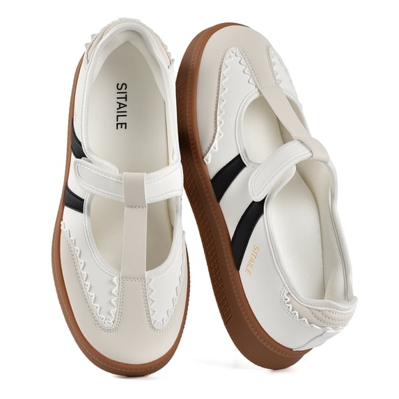 Sneakers for Women Comfortable Business Casual Tennis Shoes Lightweight Slip on Footwear Women's Fashion Retro Sneakers