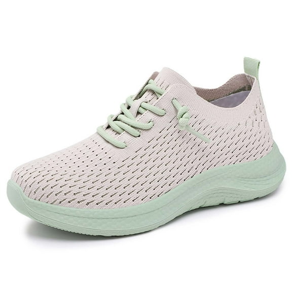 Sneakers for Women Shoes Breathable Casual Shoes Soft Bottom Flying Weave Couple Model Lacing Sneakers
