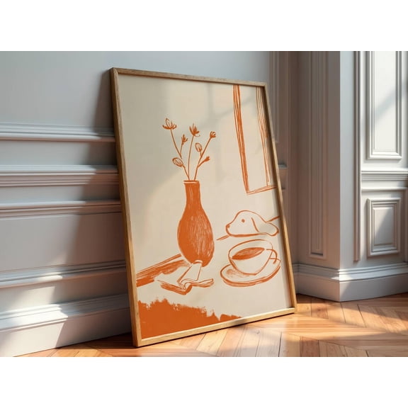 Sneaky Dog Coffee Breakfast Kitchen Decor Wall Art