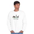 thumbnail image 1 of Sneaky Dog Eating BBQ Funny Grilling Men's Crewneck Sweatshirt Brisco Brands M, 1 of 6
