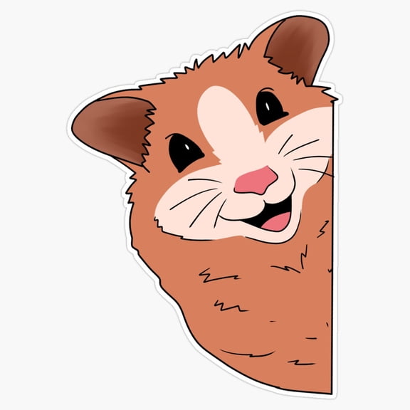 Sneaky Ninja Hamster Funny Internet Animal Sarcastic Sticker