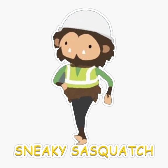 Sneaky Sasquatch Fanart Merch Vinyl Decal Sticker