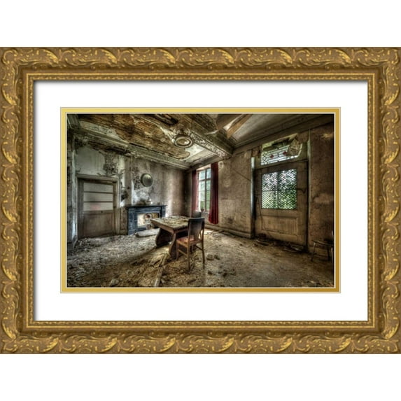 Sneeuw, Ivo 32x22 Gold Ornate Wood Framed with Double Matting Museum Art Print Titled - Chateau de vivre I