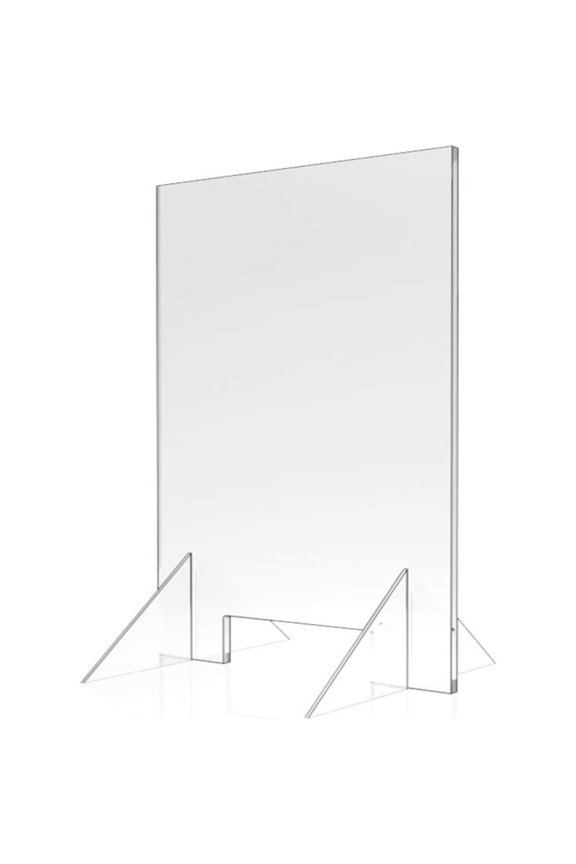 Sneeze Guard - 24" W x 30" T Divider Protection Barrier Shield Checkout Counter Desk