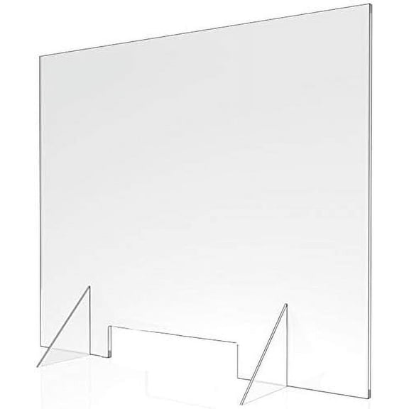 Sneeze Guard - 36" W x 30" T Acrylic Divider Protection Barrier Shield Checkout Counter Desk$$Office