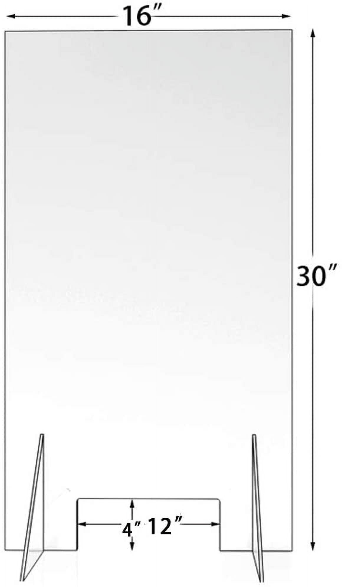 Sneeze Guard Acrylic Divider Protection Barrier Shield Checkout Counter Desk (16" W x 30" T 3/