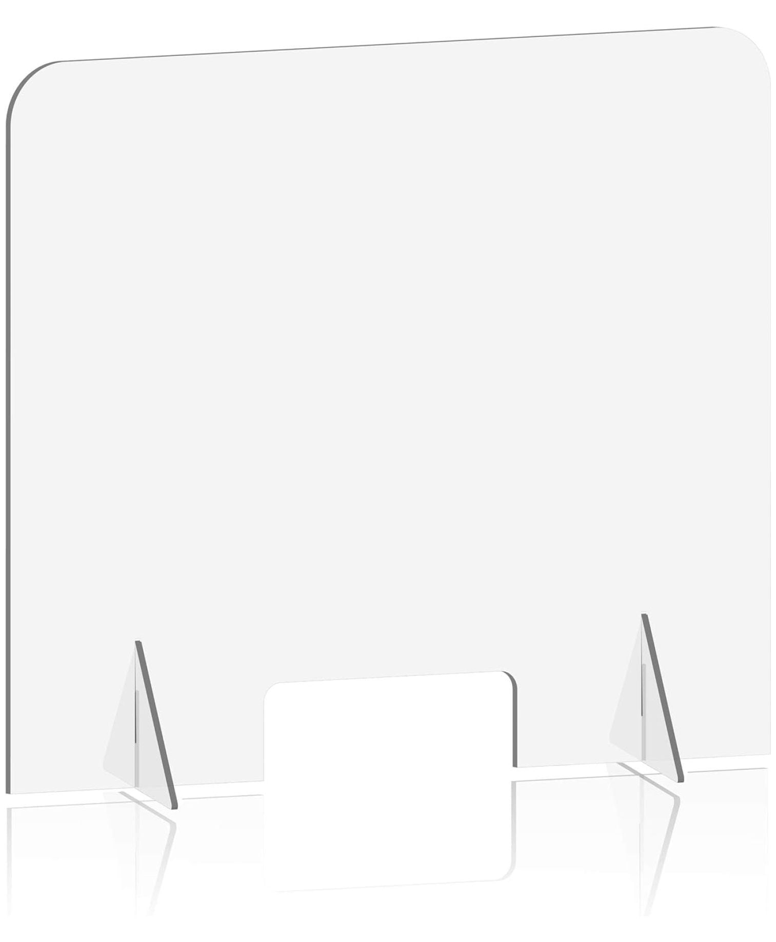 Sneeze Guard Panel for Desk, Counter and Table, Portable Plexiglass