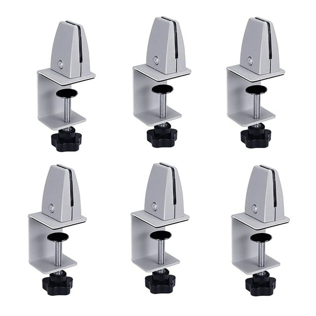 Sneeze Guard Support Clips Adjustable Office Partition Clamp Aluminum ...