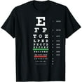 thumbnail image 1 of Snellen Eye Chart Test T-ShirtMen and women, Black T-shirt, size: Extra large S-4XL, 1 of 4