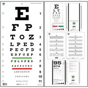 Snellen Traditional Eye Chart with Pocket Charts Combo Set of 4