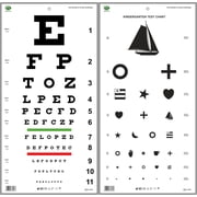 Snellen and Kindergarten Visual Acuity Eye Chart Combo